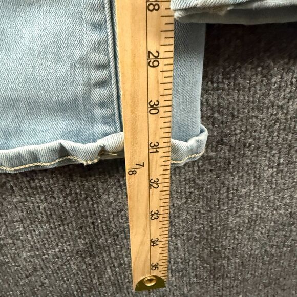 We the Free People Jeans Womens 31 Light Blue Flare High Rise Boho 70s Gypsy 90s - Picture 11 of 11